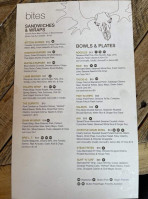 Bitters Bones menu