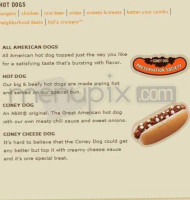 A W All-american Food menu