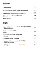 Le Café Gourmand menu