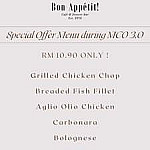 Bon Appetit Cafe Dessert menu