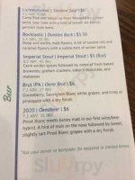 Third Nature Brewing Company menu