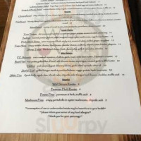 The Wine Vault menu