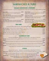 Palermo's Italian And Greek menu