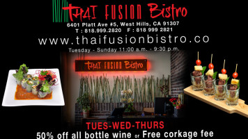 Thai Fusion Bistro food