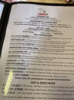 Four Aces Diner menu