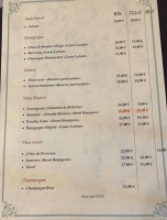 Chez Clovis menu