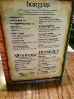 P J's Tavern menu