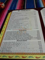 El Tapatio Mexican menu