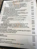 Whistle Stop Cafe menu