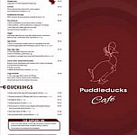 Puddleducks Cafe menu