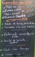 Le Café Grégoire menu