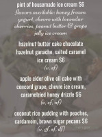 Hazelnut Kitchen menu