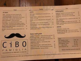 Cibo Famiglia menu