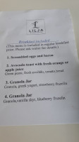 Lilja Guesthouse menu