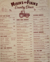 Mixin’s N Fixin’s Country Diner menu