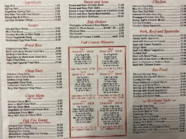 Hing Wah menu