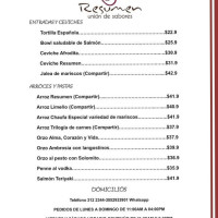 Resumen Union De Sabores Closed menu