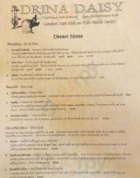 Drina Daisy menu