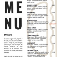 Le Hide Out menu