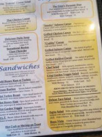 Travelers Cove menu