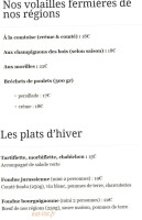 La Croisée Des Régions menu