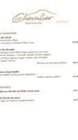 Le Chevalier menu