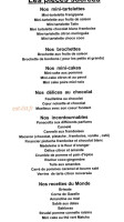 Un Monde Gourmand menu