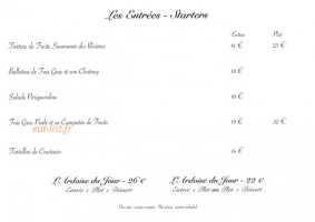 Le Manoir Des Montagnes menu