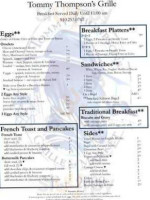 Tommy Thompson's Grille menu