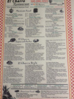 El Charro menu