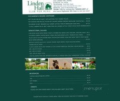 Linden Hall menu