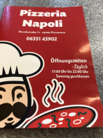 Pizzeria Napoli menu