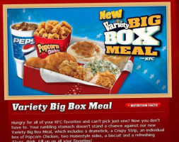 Kfc Kentucky Fried Chicken menu