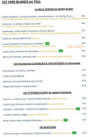 Le Fiacre menu