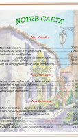 Le Romuald menu