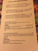 Le Pied de la Gargouille menu