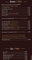 L'indigo menu