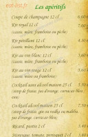 Auberge Du Bréon menu