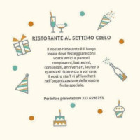 Al Settimo Cielo menu