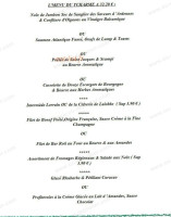 A La Ferme De Montimont menu