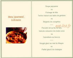 Auberge U Licettu menu