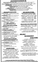 Rizo's Mexican menu