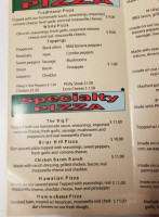 Hilltop Pizza Shop menu