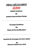 La Symbiose menu