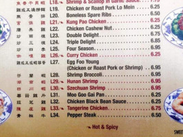 Shanghai Express menu