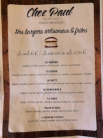 Chez Paul menu