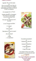 Le Cousteau menu