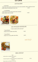 Le Grand Comptoir du Cours menu