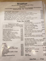 Malin Country Diner menu