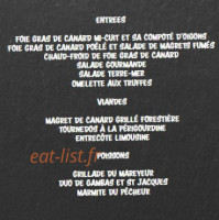 Le Clos Grand menu